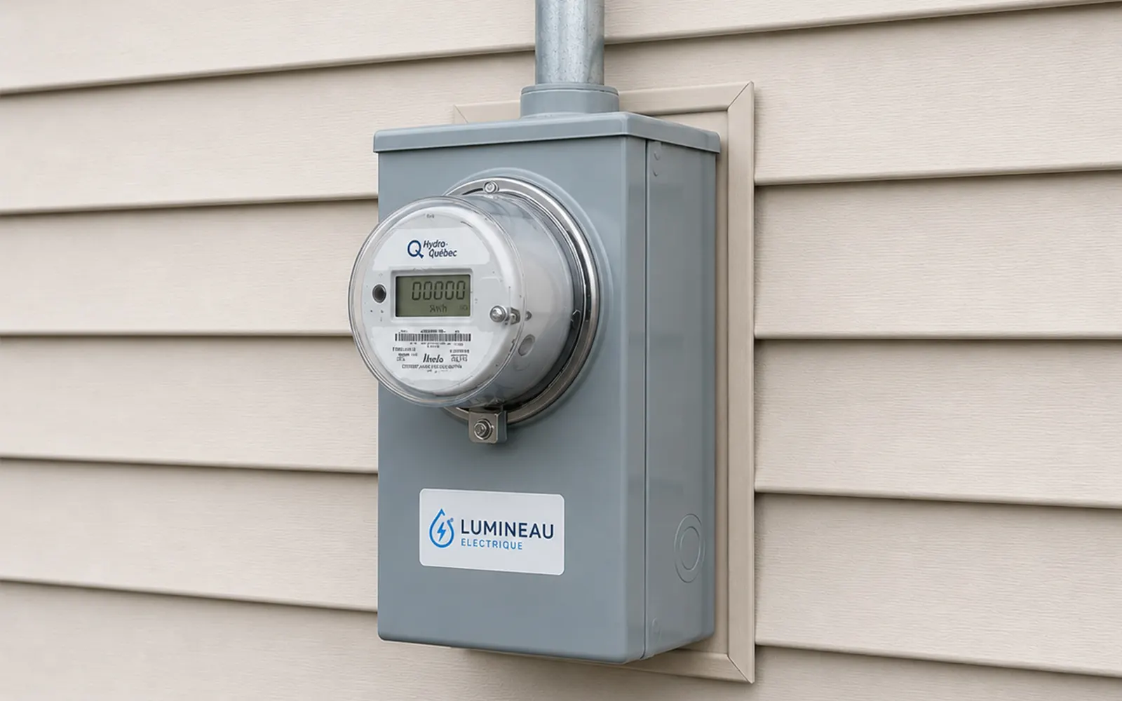 Electrical entrance replacement performed by a Lumineau Électrique master electrician in Greater Montréal